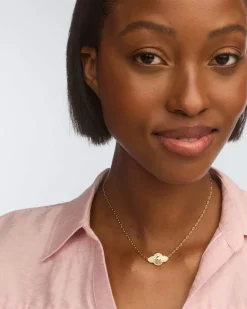 Abbie Medallion Gold Short Pendant Necklace