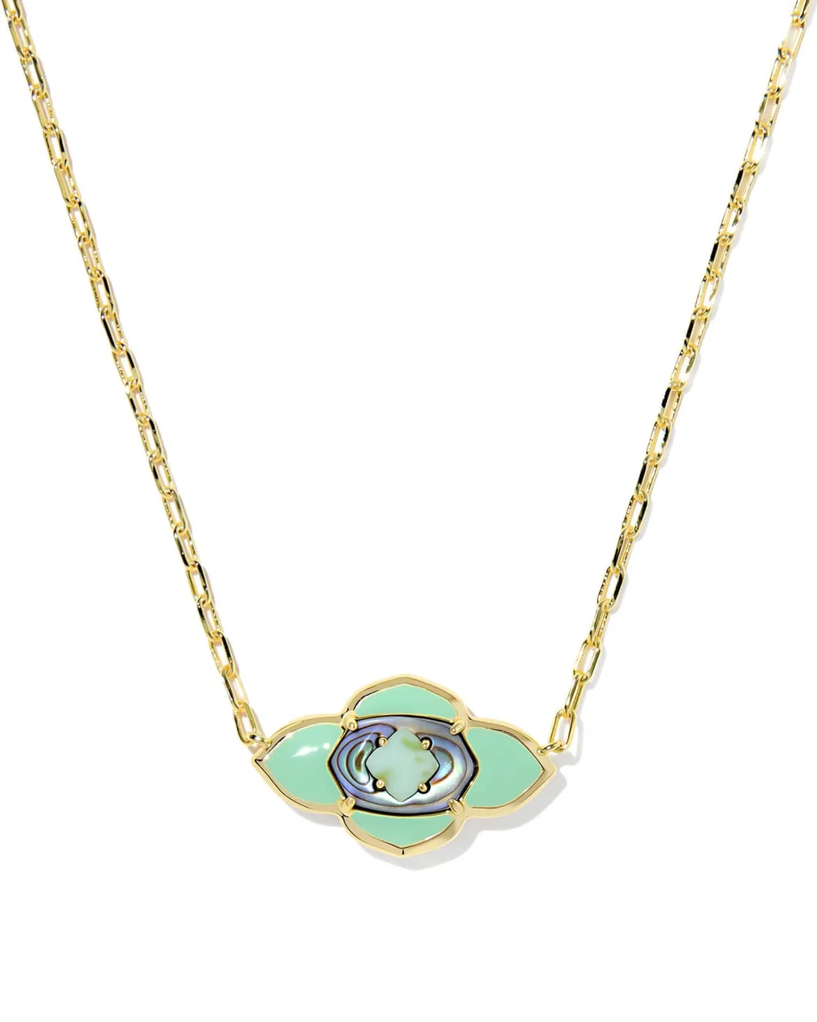 Abbie Medallion Gold Short Pendant Necklace