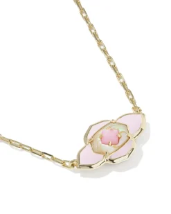 Abbie Medallion Gold Short Pendant Necklace