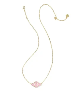 Abbie Medallion Gold Short Pendant Necklace