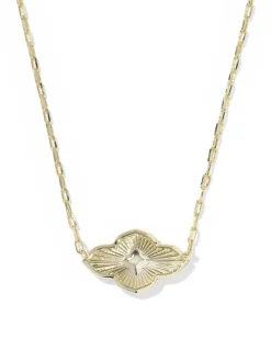 Abbie Medallion Gold Short Pendant Necklace