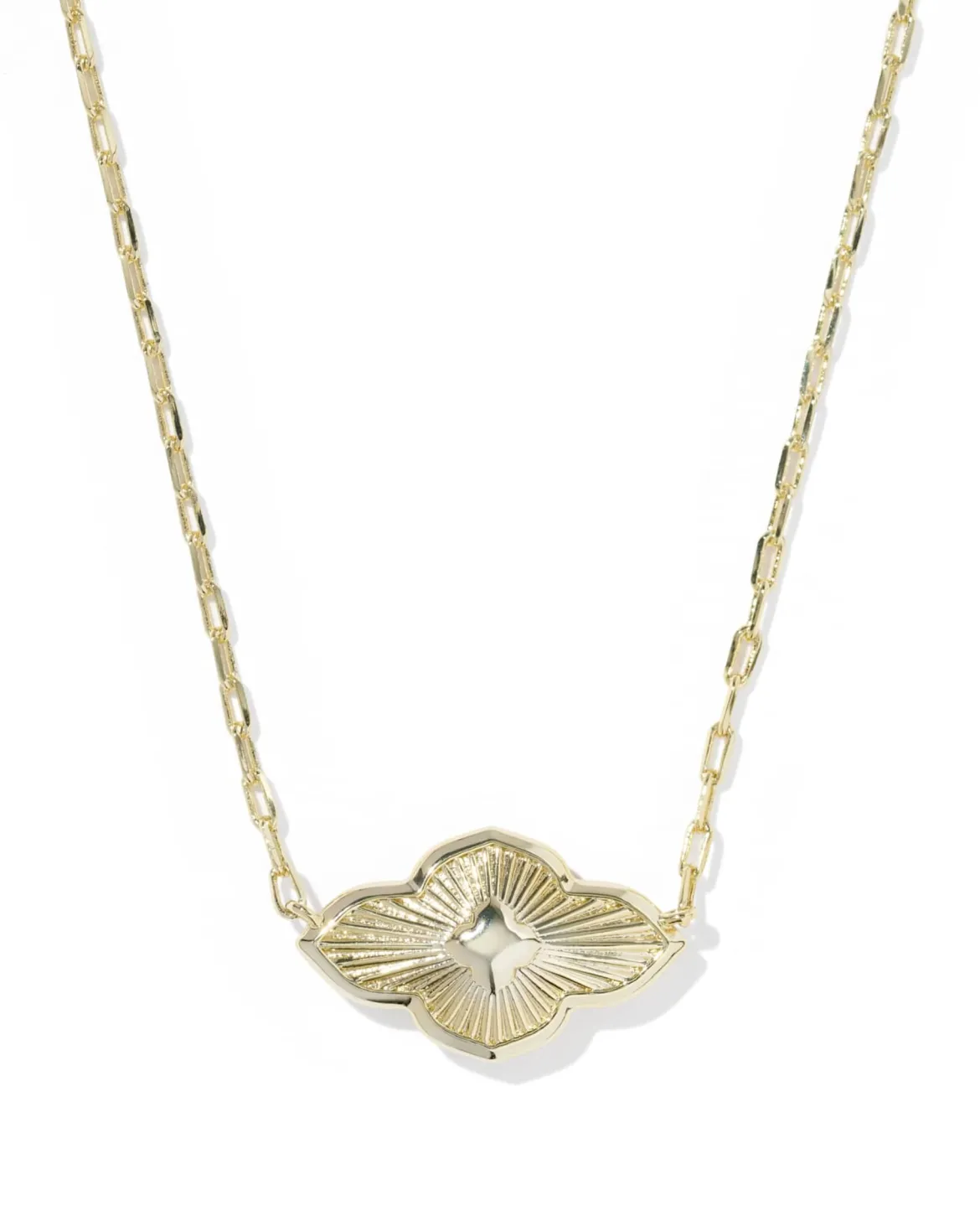 Abbie Medallion Gold Short Pendant Necklace