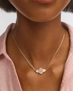 Abbie Medallion Gold Short Pendant Necklace