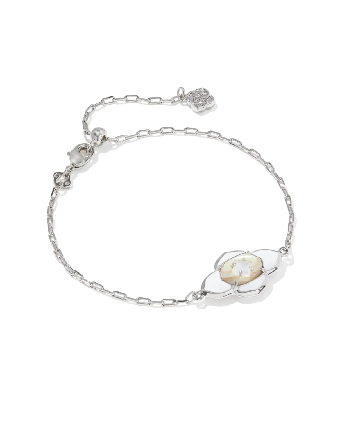 Abbie Medallion Silver Delicate Chain Bracelet
