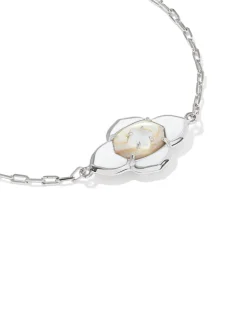 Abbie Medallion Silver Delicate Chain Bracelet
