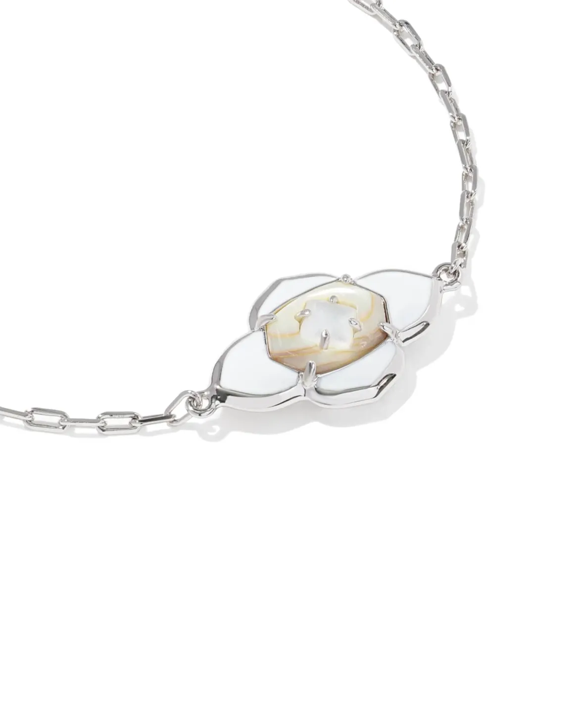 Abbie Medallion Silver Delicate Chain Bracelet