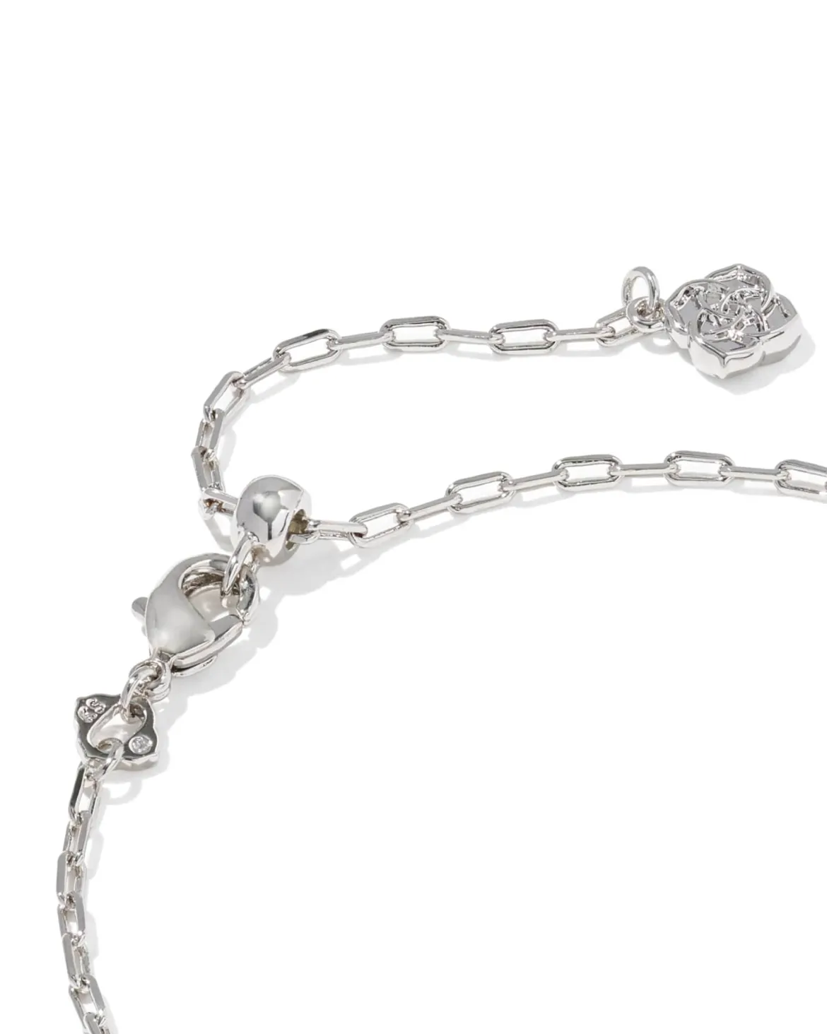 Abbie Medallion Silver Delicate Chain Bracelet