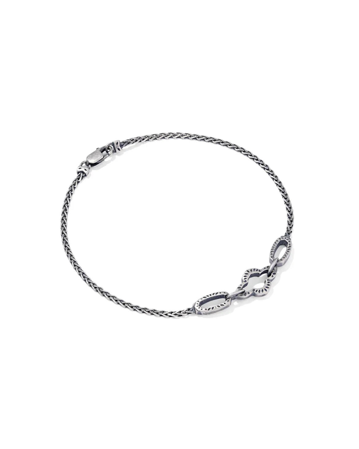 Abbie Oxidized Sterling Silver Link and Chain Bracelet