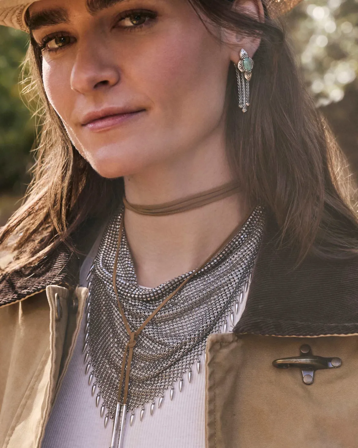 Abbie Oxidized Sterling Silver Fringe Convertible Drop Earrings