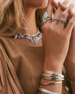 Abbie Vintage Silver Etch Frame Cocktail Ring