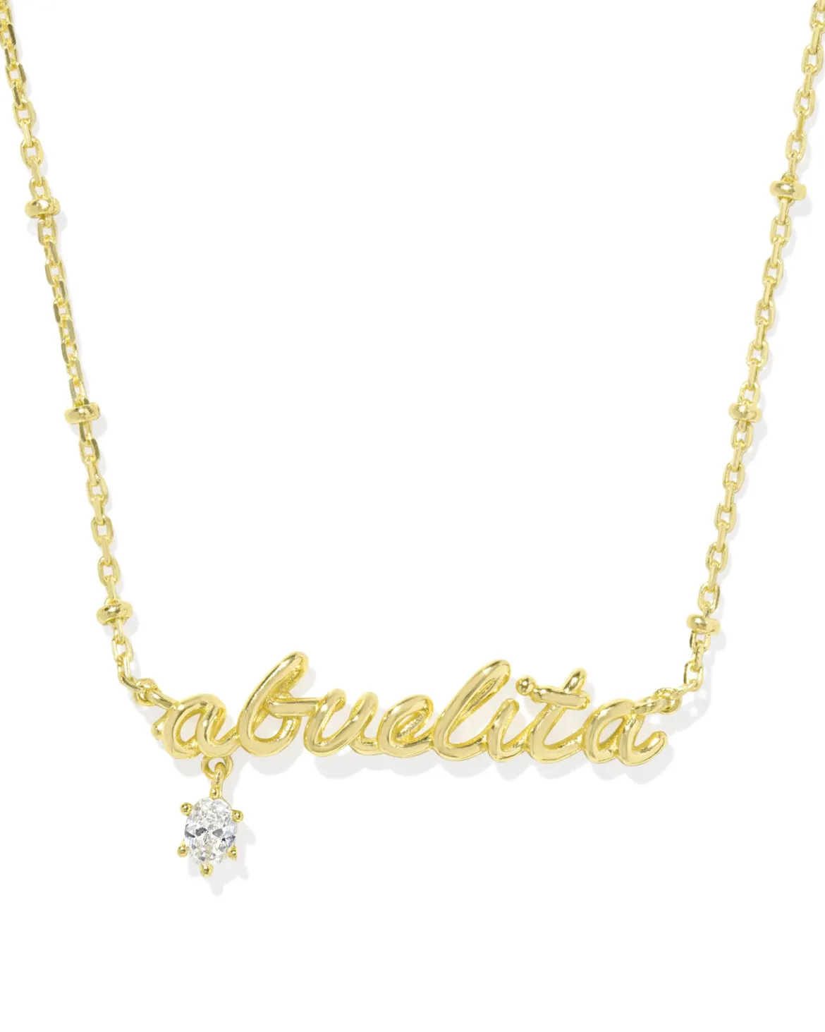Abuelita Gold Crystal Short Pendant Necklace