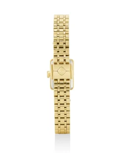 Adela Gold Tone Stainless Steel Watch in Black Mother-of-Pearl