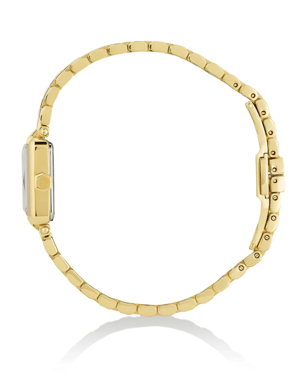 Adela Gold Tone Stainless Steel Watch in Black Mother-of-Pearl