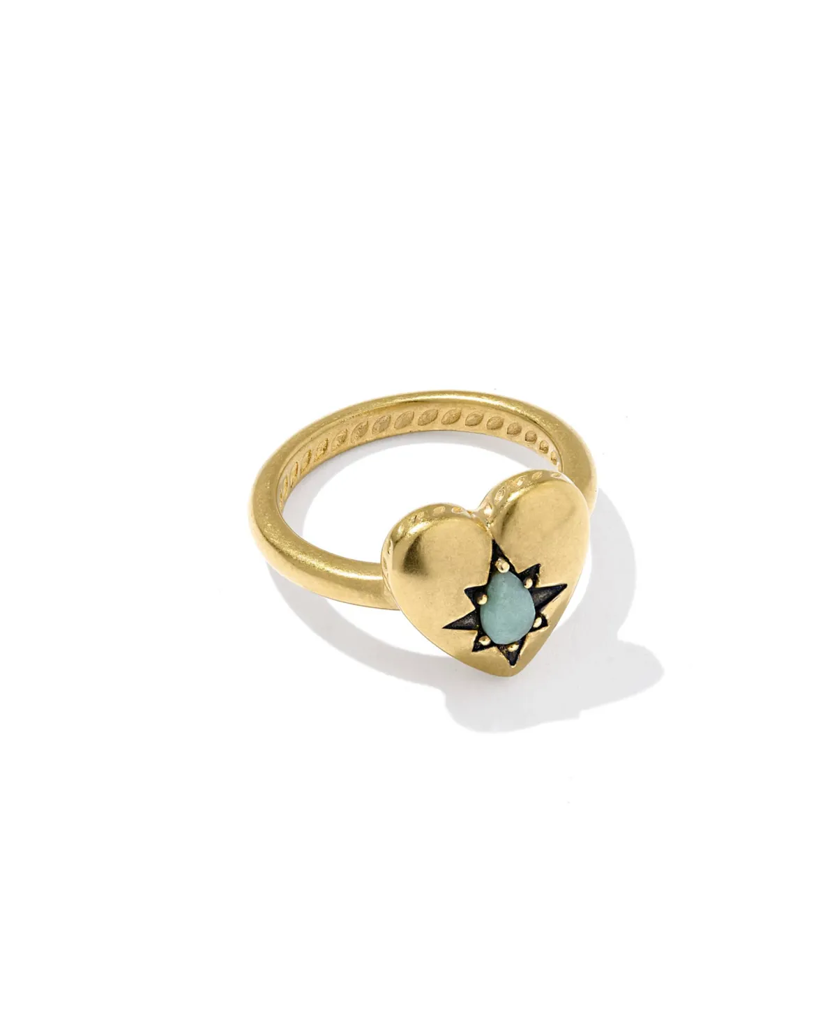 Adia Heart 18k Yellow Gold Vermeil Band Ring