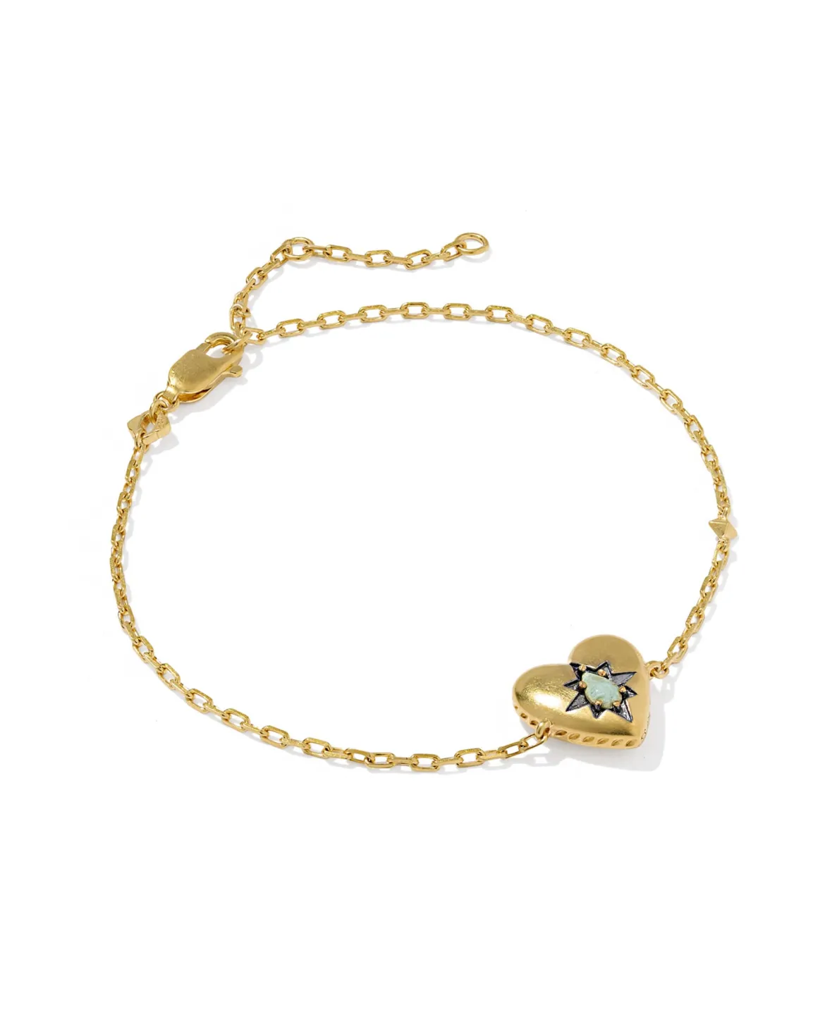 Adia Heart 18k Yellow Gold Vermeil Delicate Chain Bracelet