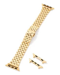 Alex 5 Link Watch Band in Gold Tone Stainless Steel