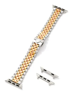 Alex 5 Link Watch Band in Tri Tone Stainless Steel