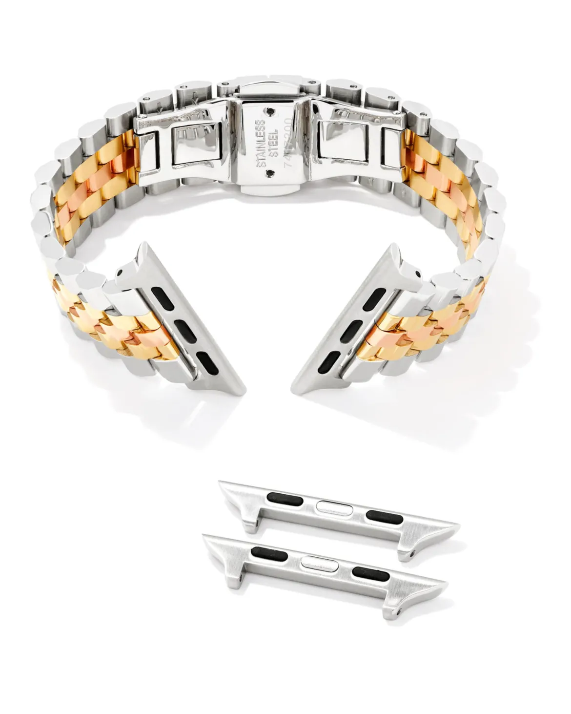 Alex 5 Link Watch Band in Tri Tone Stainless Steel