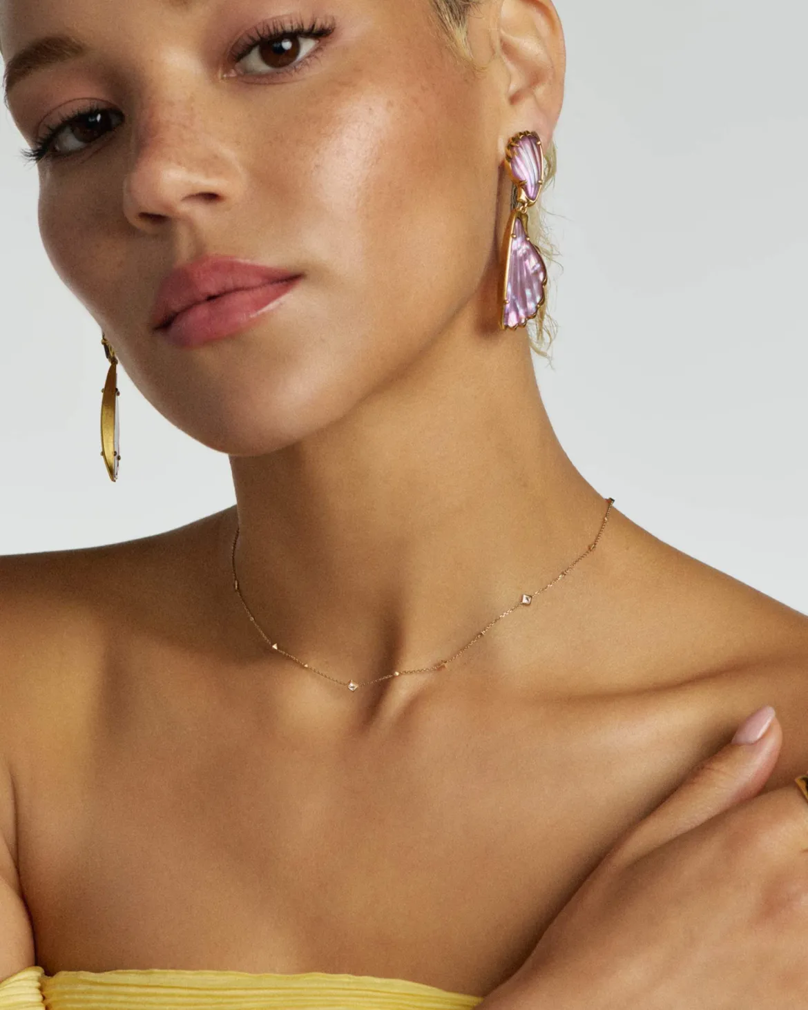 Alexa Vintage Gold Statement Drop Earrings