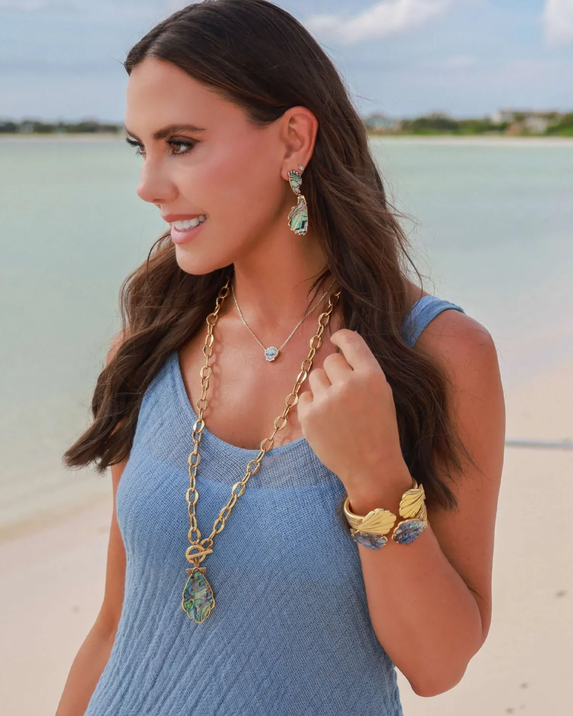 Alexa Vintage Gold Statement Necklace