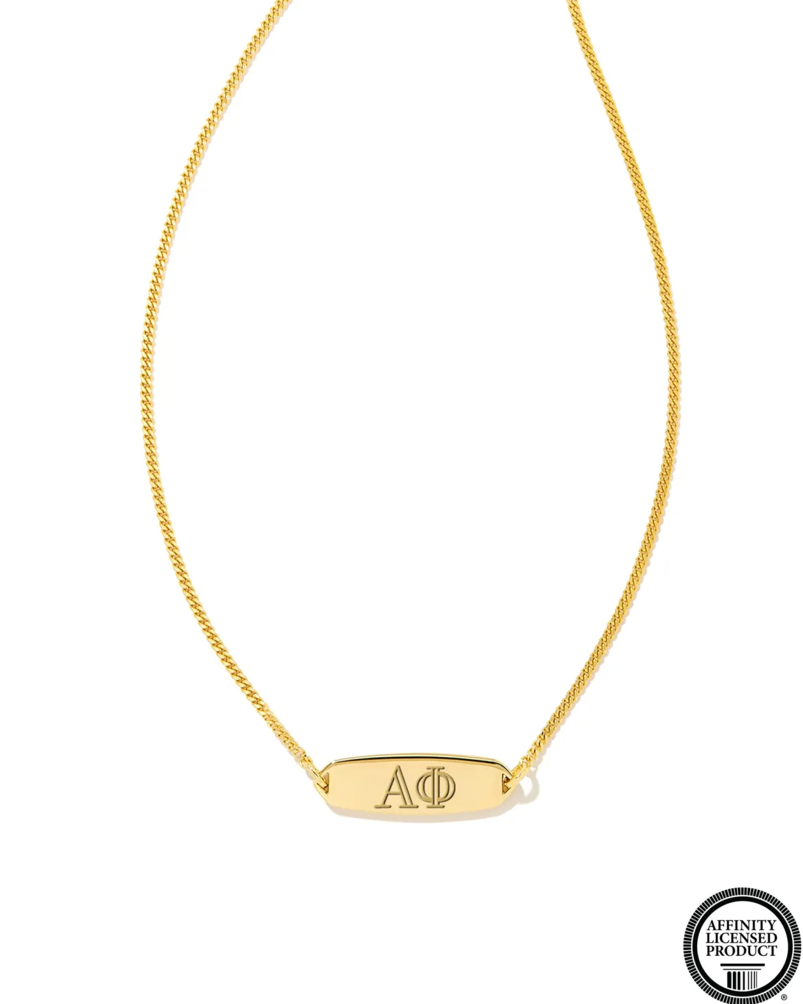 Alpha Phi Pendant Necklace in 18k Gold Vermeil