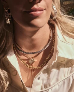 Ansel Rose Bolo Necklace in Vintage Gold