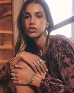 Ansel Rose Cocktail Ring in Vintage Silver