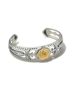 Ansel Rose Cuff Bracelet in Mixed Metal