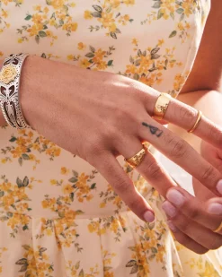 Ansel Rose Cuff Bracelet in Mixed Metal
