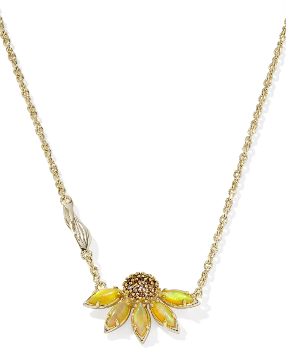 Anya Flower Gold Short Pendant Necklace