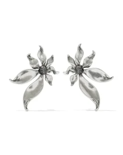 Anya Flower Vintage Silver Stud Earrings