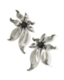 Anya Flower Vintage Silver Statement Earrings