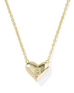 Ari Heart Letter B Gold Short Pendant Necklace