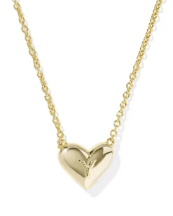 Ari Heart Letter Y Gold Short Pendant Necklace