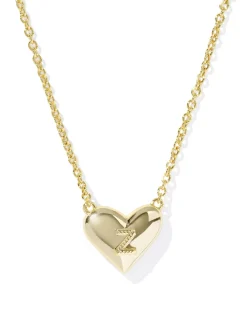 Ari Heart Letter Z Gold Short Pendant Necklace