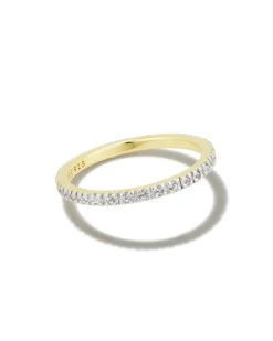 Arynn 18k Gold Vermeil Band Ring in White Sapphire