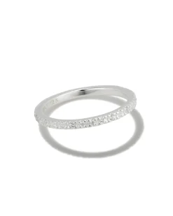 Arynn Sterling Silver Band Ring in White Sapphire
