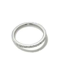 Arynn Sterling Silver Band Ring in White Sapphire