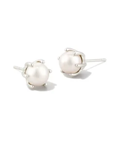 Ashton Silver Freshwater Cultured Pearl Stud Earrings