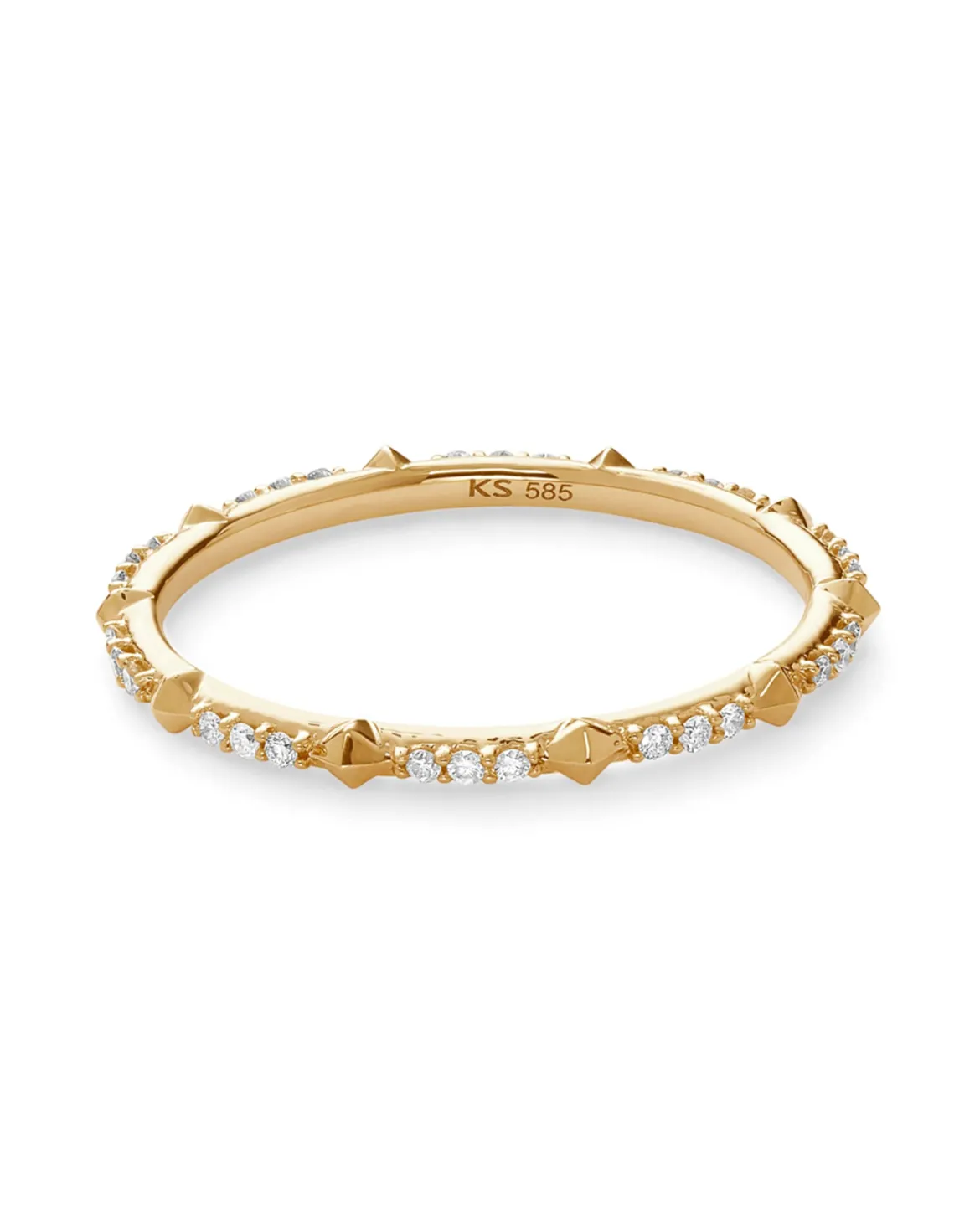 Astrid 14k Yellow Gold Ring in White Diamond