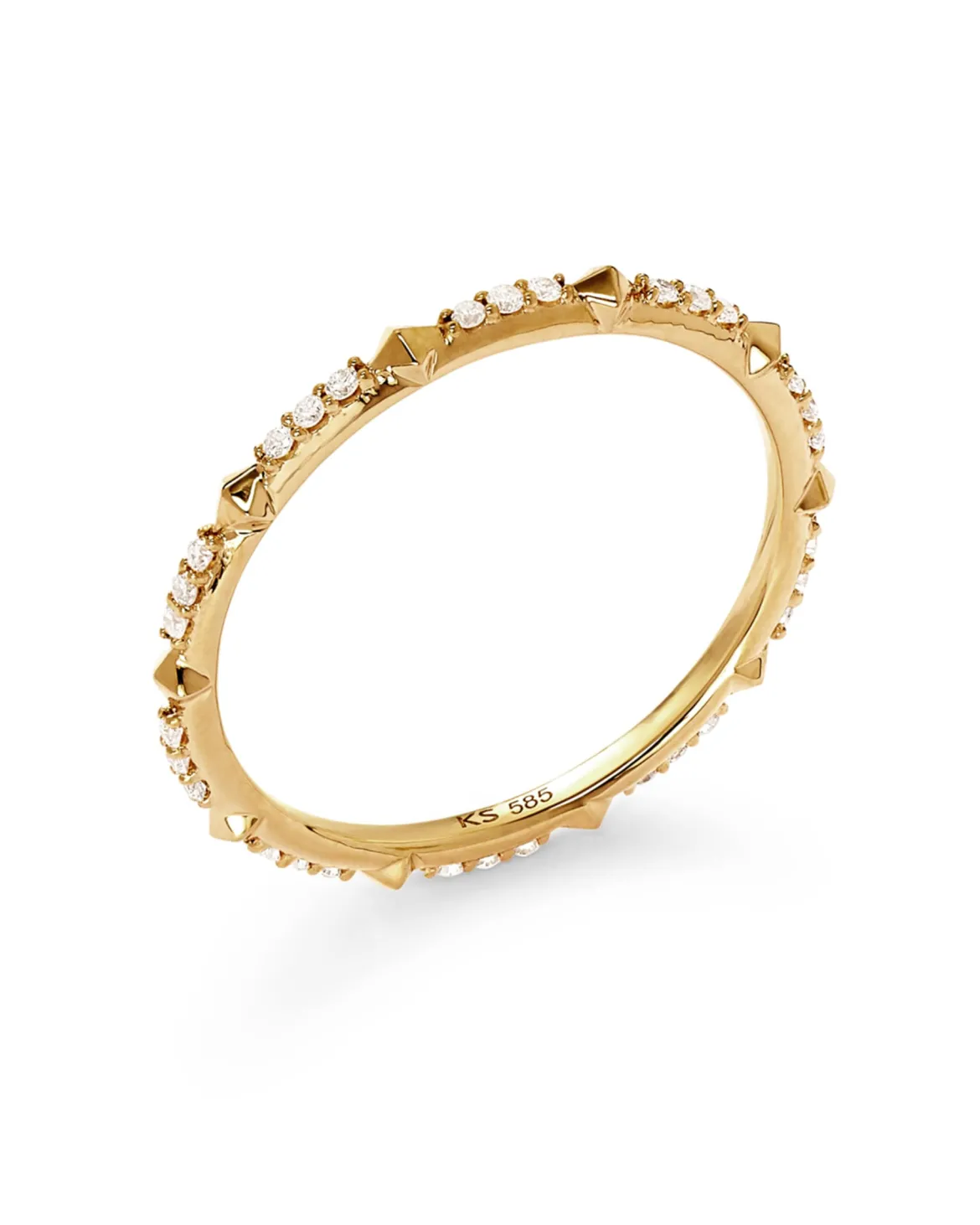 Astrid 14k Yellow Gold Ring in White Diamond