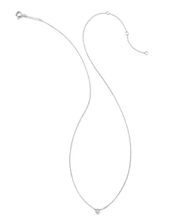 Audrey 14k White Gold Pendant Necklace in White Diamond, 0.07ct