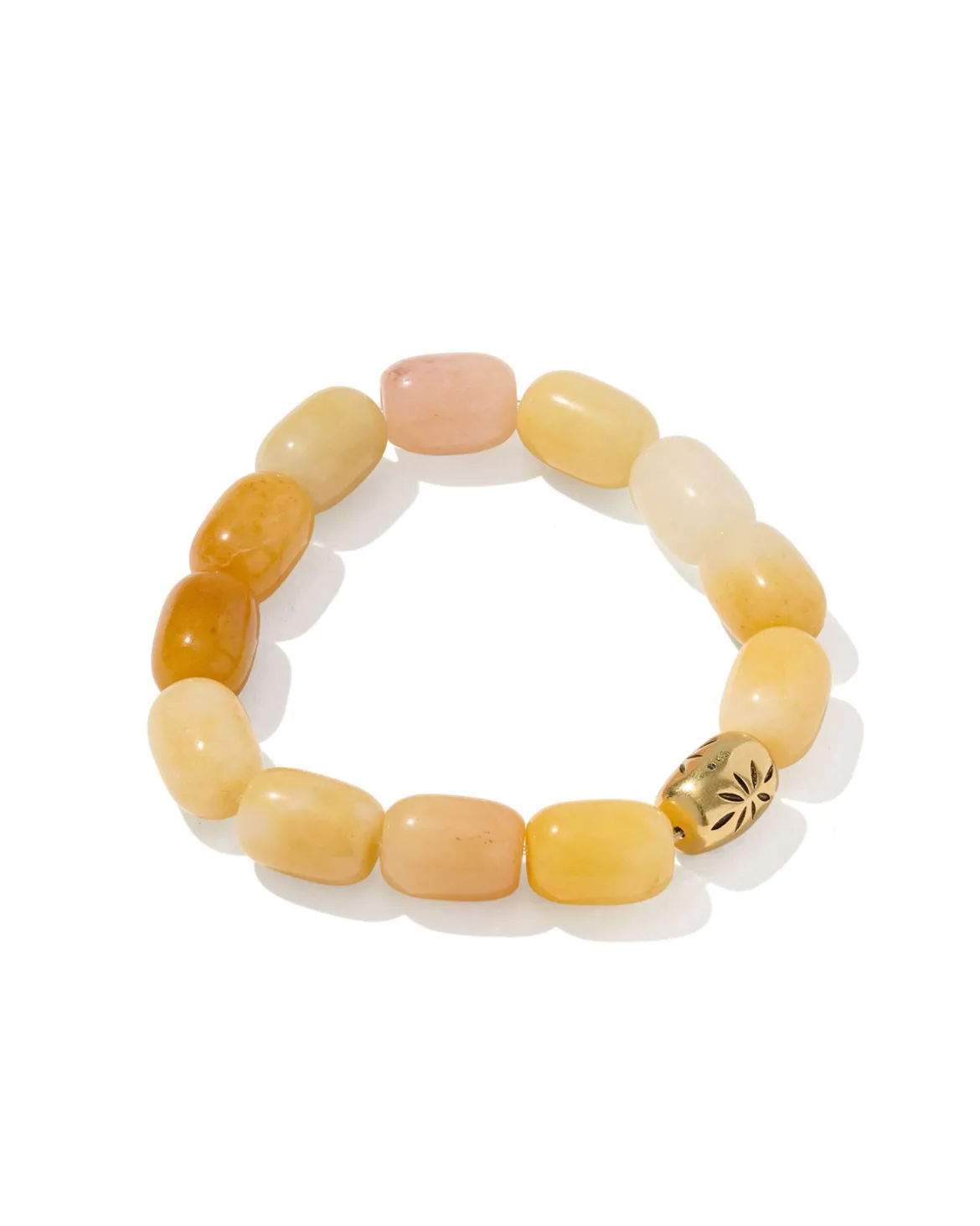 Beaded Vintage Gold Statement Stretch Bracelet
