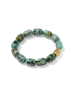 Beaded Vintage Gold Statement Stretch Bracelet