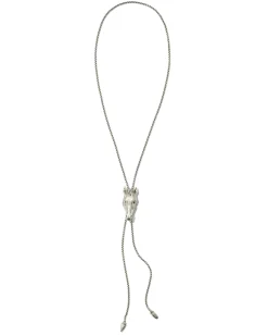 Beau Bolo Necklace in Vintage Silver