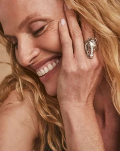 Beau Cocktail Ring in Vintage Silver