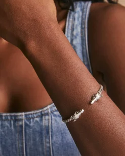 Beau Cuff Bracelet in Vintage Silver