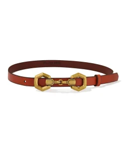 Beau Horse Bit Vintage Gold Belt in Tan
