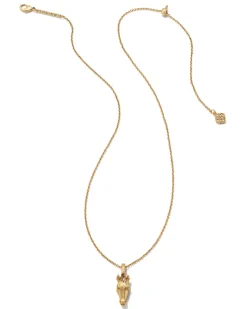 Beau Horse Pendant Necklace in Vintage Gold