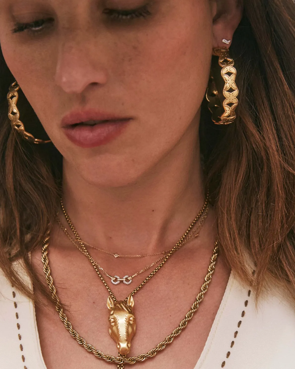 Beau 14k Yellow Gold Short Pendant Necklace